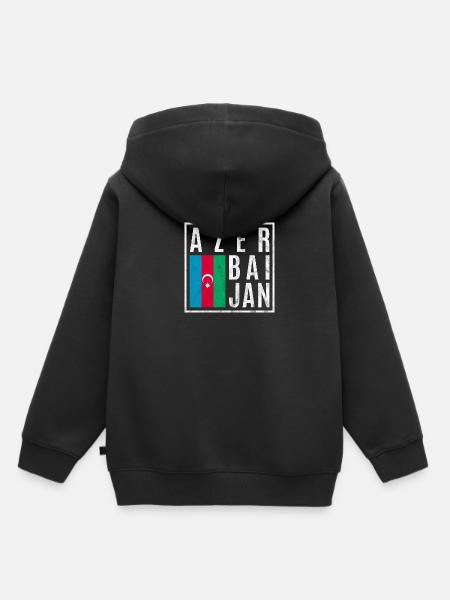 Aserbaidschan - Kinder Premium Organic Hoodie - Schwarz