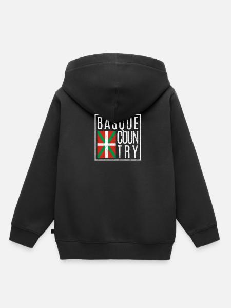 Pays basque - Sweat Premium à capuche enfant bio - noir
