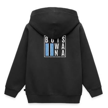 Botswana - Kinder Premium Organic Hoodie - Schwarz - Hinten - AI Model Kid Male (0cm)