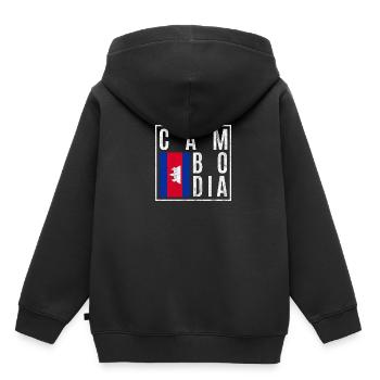Cambodia - Kids Premium Organic Hoodie - black - Back - AI Model Kid Male (0cm)