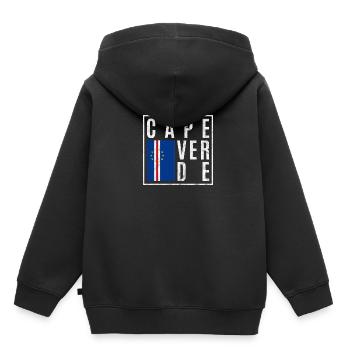 Cap-Vert - Sweat Premium à capuche enfant bio - noir - Dos - AI Model Kid Male (0cm)