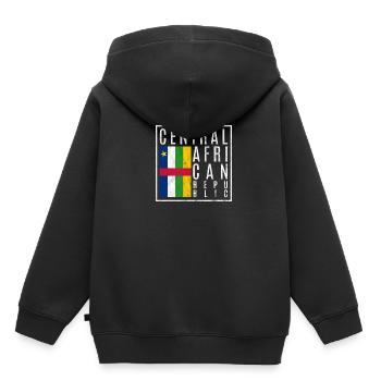 République centrafricaine - Sweat Premium à capuche enfant bio - noir - Dos - AI Model Kid Male (0cm)