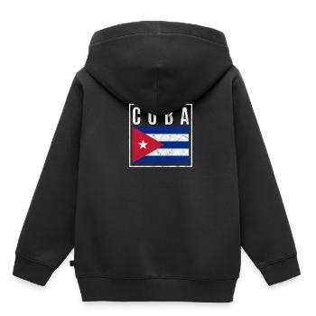 Cuba - Sweat Premium à capuche enfant bio - noir - Dos - AI Model Kid Male (0cm)