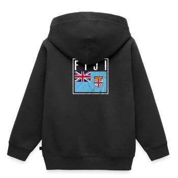 Fiji - Kids Premium Organic Hoodie - black - Back - AI Model Kid Male (0cm)