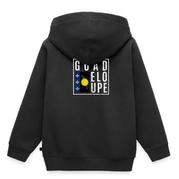 Guadeloupe - Kinder Premium Organic Hoodie - Schwarz - Hinten - AI Model Kid Male (0cm)
