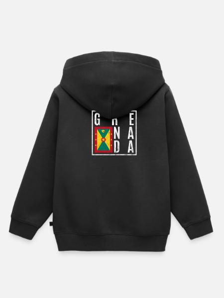 Grenada - Kinder Premium Organic Hoodie - Schwarz