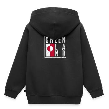 Groenland - Sweat Premium à capuche enfant bio - noir - Dos - AI Model Kid Male (0cm)