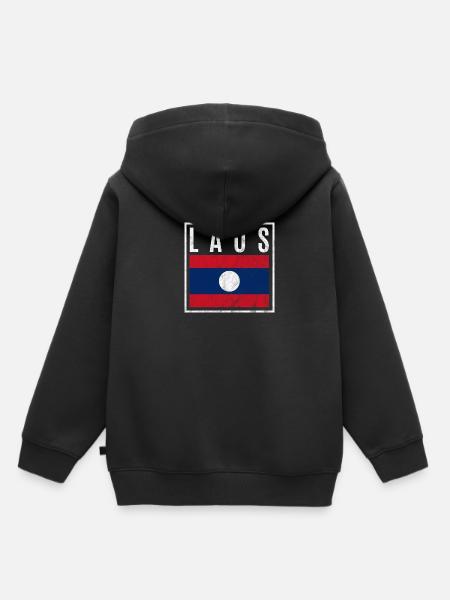 Laos - Kinder Premium Organic Hoodie - Schwarz