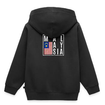 Malaisie - Sweat Premium à capuche enfant bio - noir - Dos - AI Model Kid Male (0cm)