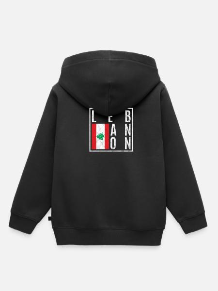 Libanon - Kinder Premium Organic Hoodie - Schwarz