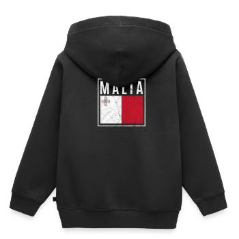 Malte - Sweat Premium à capuche enfant bio - noir - Dos - AI Model Kid Male (0cm)