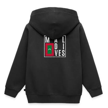 Maldives - Sweat Premium à capuche enfant bio - noir - Dos - AI Model Kid Male (0cm)
