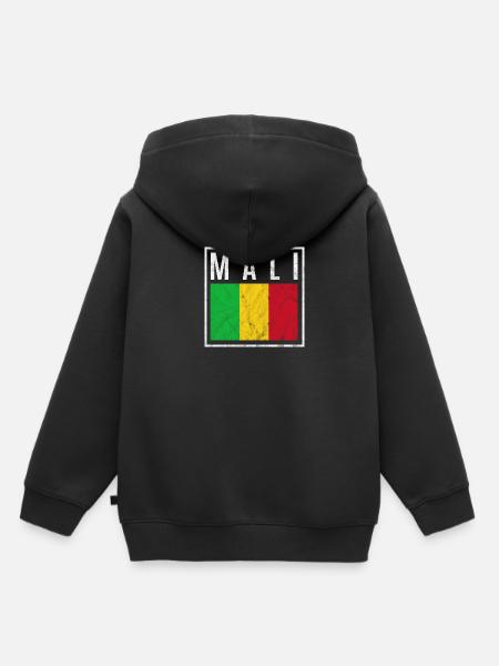 Mali - Kinder Premium Organic Hoodie - Schwarz