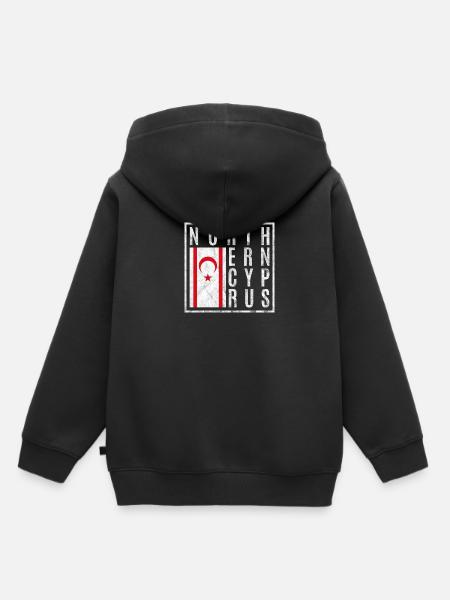 Nordzypern - Kinder Premium Organic Hoodie - Schwarz