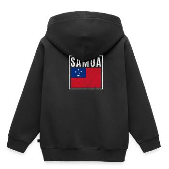 Samoa - Kinder Premium Organic Hoodie - Schwarz - Hinten - AI Model Kid Male (0cm)