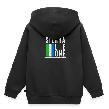 Sierra Leone - Kinder Premium Organic Hoodie - Schwarz - Hinten - AI Model Kid Male (0cm)