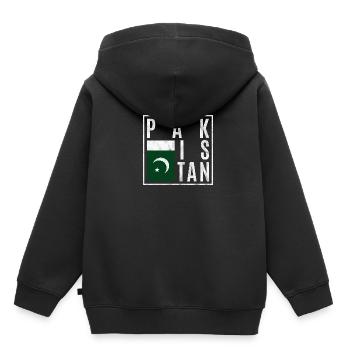 Pakistan - Kinder Premium Organic Hoodie - Schwarz - Hinten - AI Model Kid Male (0cm)
