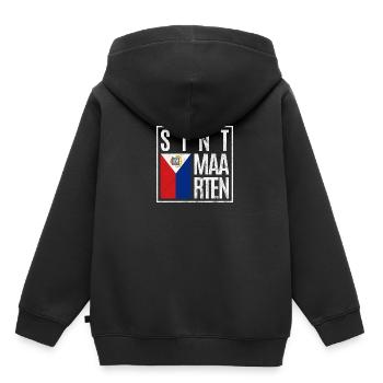Sint Maarten - Kids Premium Organic Hoodie - black - Back - AI Model Kid Male (0cm)