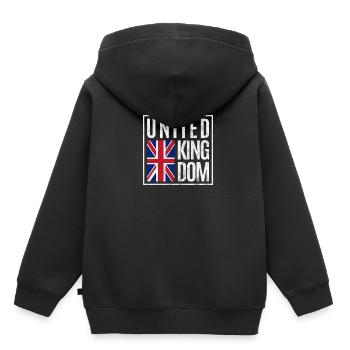 Great Britain - Kids Premium Organic Hoodie - black - Back - AI Model Kid Male (0cm)
