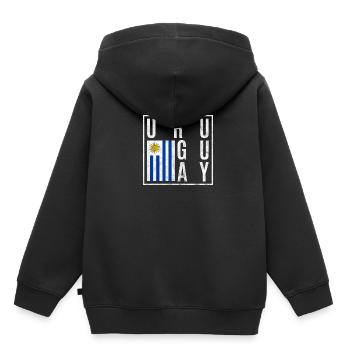 Uruguay - Kids Premium Organic Hoodie - black - Back - AI Model Kid Male (0cm)