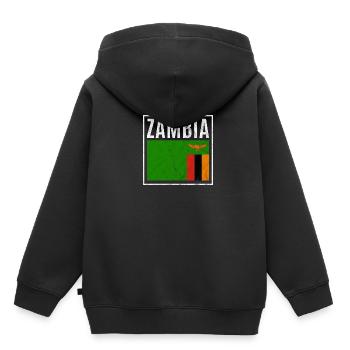 Sambia - Kinder Premium Organic Hoodie - Schwarz - Hinten - AI Model Kid Male (0cm)