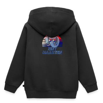 Sint Maarten - Kinder Premium Organic Hoodie - Schwarz - Hinten - AI Model Kid Male (0cm)