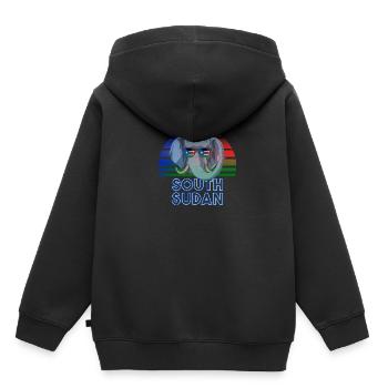 South Sudan - Kids Premium Organic Hoodie - black - Back - AI Model Kid Male (0cm)