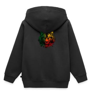 Bénin - Sweat Premium à capuche enfant bio - noir - Dos - AI Model Kid Male (0cm)