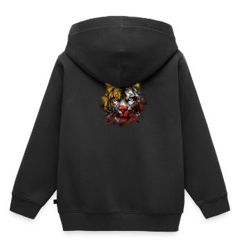 Bolivien - Kinder Premium Organic Hoodie - Schwarz - Hinten - AI Model Kid Male (0cm)