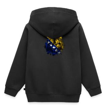 Bosnien und Herzegowina - Kinder Premium Organic Hoodie - Schwarz - Hinten - AI Model Kid Male (0cm)