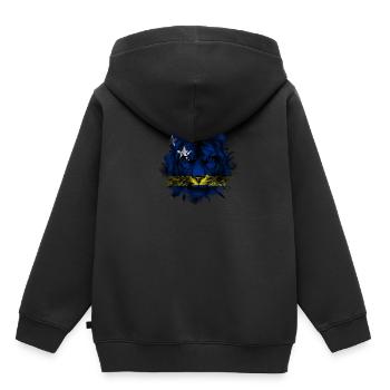 Curaçao - Kinder Premium Organic Hoodie - Schwarz - Hinten - AI Model Kid Male (0cm)