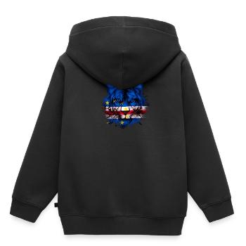 Cap-Vert - Sweat Premium à capuche enfant bio - noir - Dos - AI Model Kid Male (0cm)