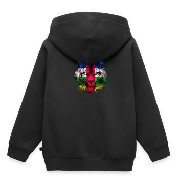 Zentralafrikanische Republik - Kinder Premium Organic Hoodie - Schwarz - Hinten - AI Model Kid Male (0cm)