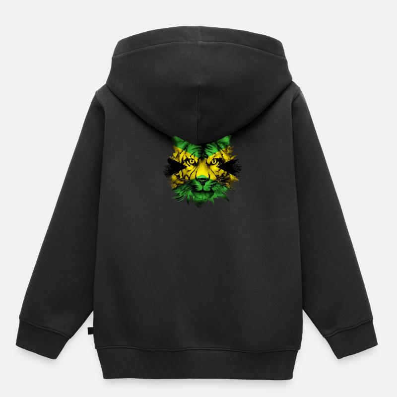 Jamaïque - Sweat Premium à capuche enfant bio - noir