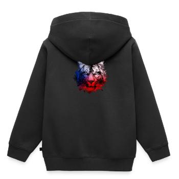 République tchèque - Sweat Premium à capuche enfant bio - noir - Dos - AI Model Kid Male (0cm)