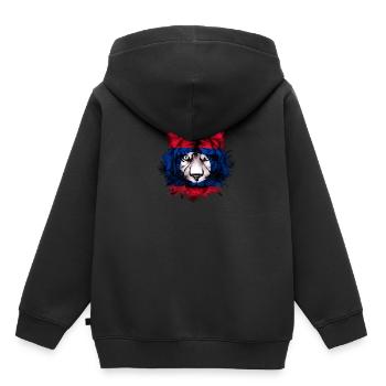 Laos - Sweat Premium à capuche enfant bio - noir - Dos - AI Model Kid Male (0cm)