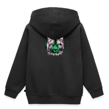 Île Norfolk - Sweat Premium à capuche enfant bio - noir - Dos - AI Model Kid Male (0cm)