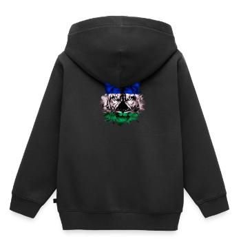 Lesotho - Kinder Premium Organic Hoodie - Schwarz - Hinten - AI Model Kid Male (0cm)