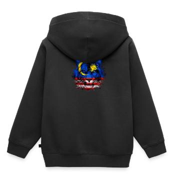 Malaysia - Kids Premium Organic Hoodie - black - Back - AI Model Kid Male (0cm)