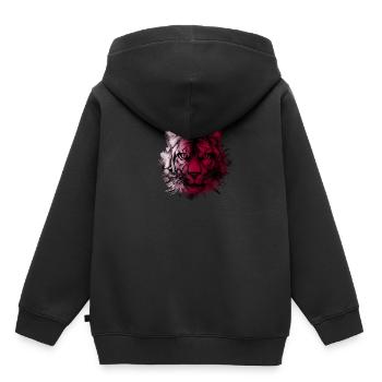 Qatar - Sweat Premium à capuche enfant bio - noir - Dos - AI Model Kid Male (0cm)
