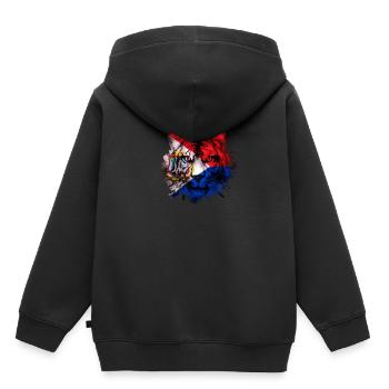 Sint Maarten - Kinder Premium Organic Hoodie - Schwarz - Hinten - AI Model Kid Male (0cm)