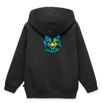Kazakhstan - Sweat Premium à capuche enfant bio - noir - Dos - AI Model Kid Male (0cm)