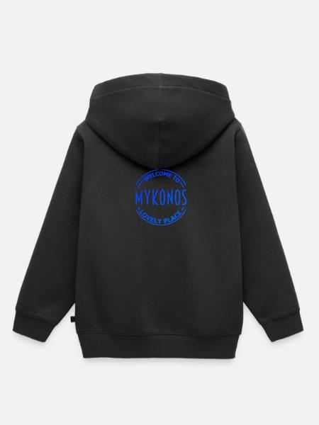 Mykonos Urlaub - Kinder Premium Organic Hoodie - Schwarz