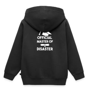 Master Of Disaster Uni Abschluss Master Uni - Kinder Premium Organic Hoodie - Schwarz - Hinten - AI Model Kid Male (0cm)
