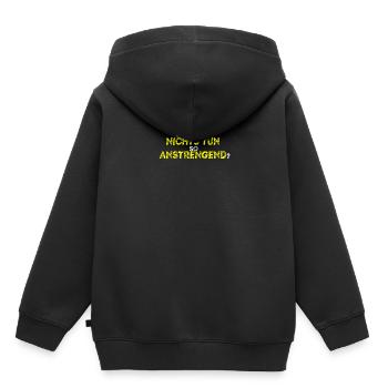Nichts tun anstrengend Geschenkidee lustig witzig - Kinder Premium Organic Hoodie - Schwarz - Hinten - AI Model Kid Male (0cm)