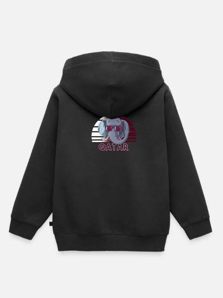 Katar - Kinder Premium Organic Hoodie - Schwarz