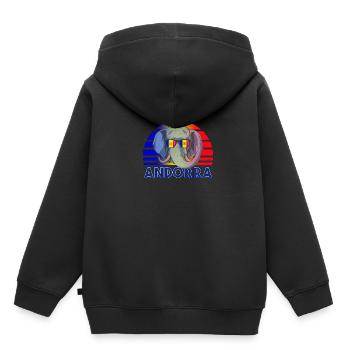 Andorra - Kids Premium Organic Hoodie - black - Back - AI Model Kid Male (0cm)