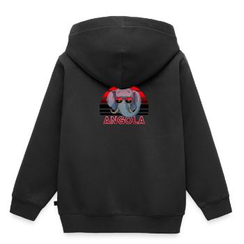 Angola - Kids Premium Organic Hoodie - black - Back - AI Model Kid Male (0cm)