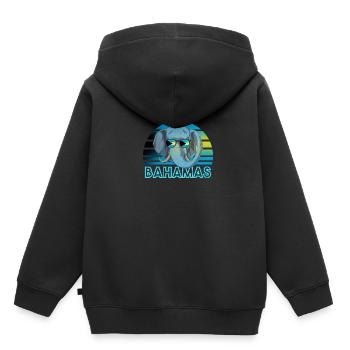 Bahamas - Sweat Premium à capuche enfant bio - noir - Dos - AI Model Kid Male (0cm)
