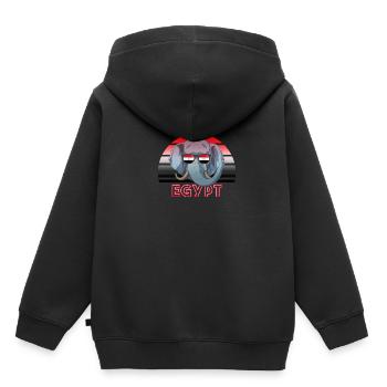 Ägypten - Kinder Premium Organic Hoodie - Schwarz - Hinten - AI Model Kid Male (0cm)